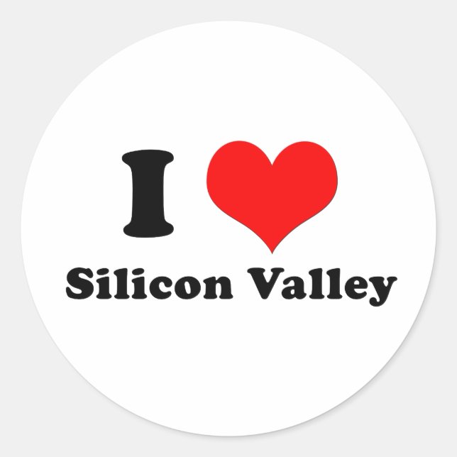 I Love Silicon Valley Sticker (Front)