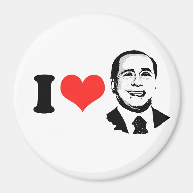 I Love Silvio Berlusconi Magnet (Front)
