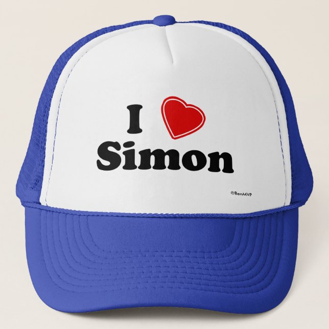 I Love Simon Trucker Hat (Front)