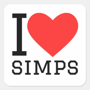 I love simps square sticker