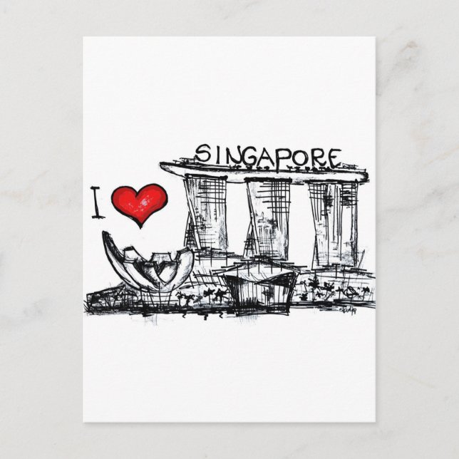 I love Singapore Postcard (Front)