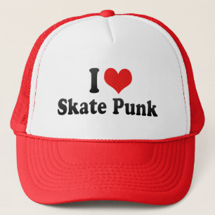 I Love Skate Punk Trucker Hat