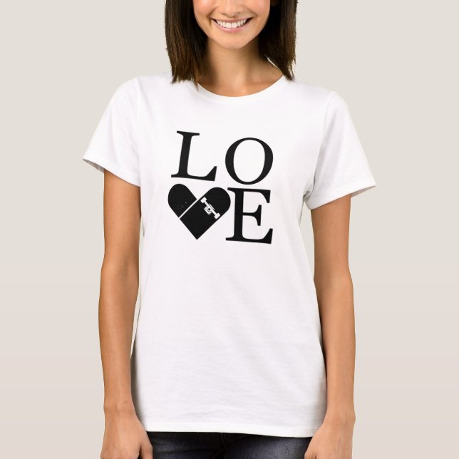 I Love Skateboarding T-Shirt (Front)