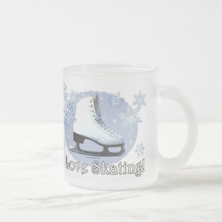 I Love Skating Frosted Glass Coffee Mug
