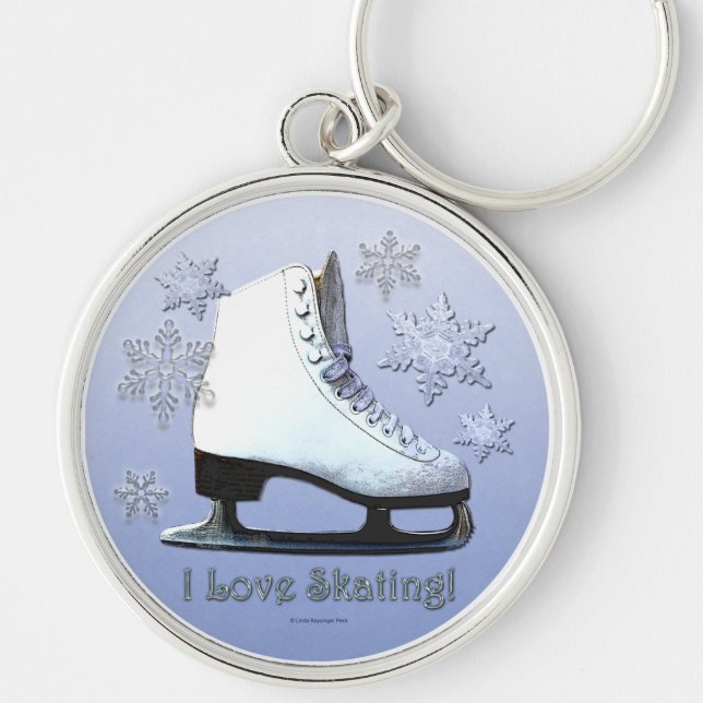 I Love Skating Key Ring (Front)