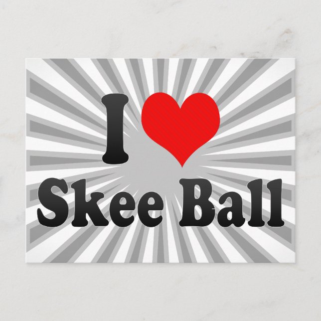 I love Skee Ball Postcard (Front)