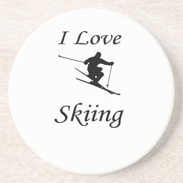 I Love Skiing Coaster (Front)