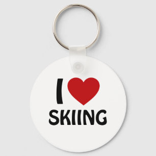 I love SKIING Key Ring