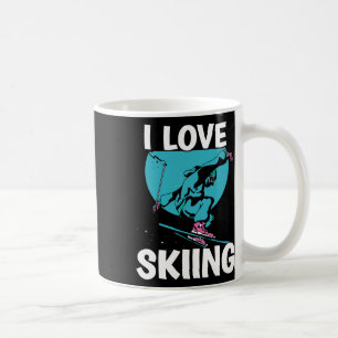 I Love Skiing Skiers Skier Ski Winter Sports Coffee Mug