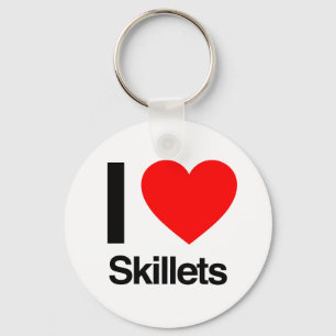 i love skillets key ring