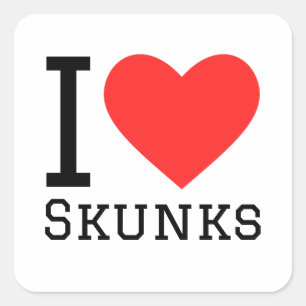 I love skunk square sticker