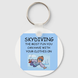 i love skydiving key ring