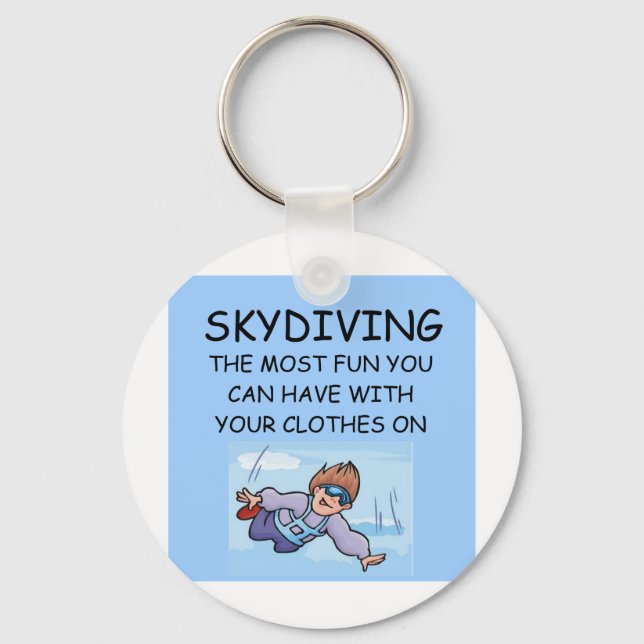 i love skydiving key ring (Front)