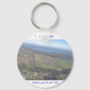 I Love Skydiving Keyring