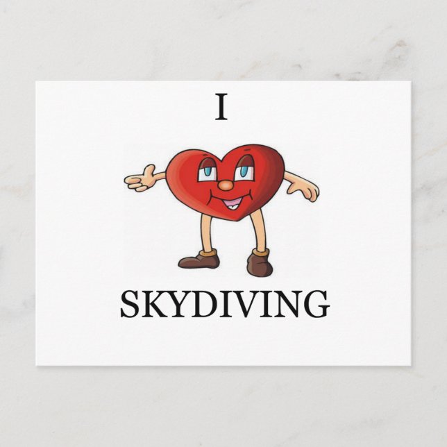 i love skydiving postcard (Front)