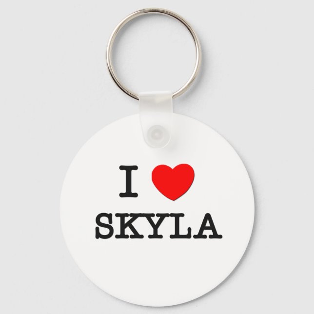 I Love Skyla Key Ring (Front)