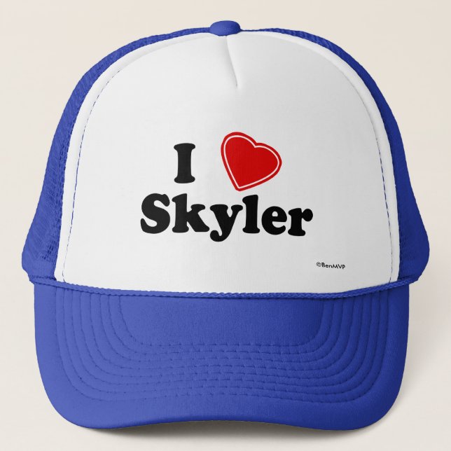 I Love Skyler Trucker Hat (Front)