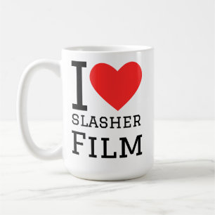I love slasher film coffee mug