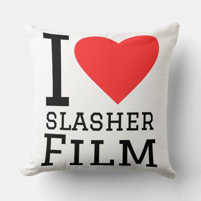 I love slasher film  cushion (Front)