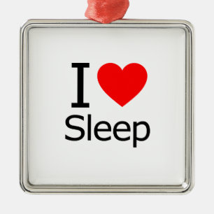 I Love Sleep Metal Tree Decoration