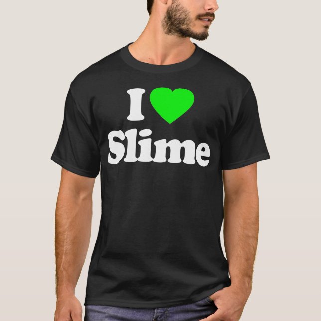 I Love Slime Heart Souvenir Funny  T-Shirt (Front)