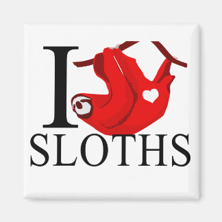 I Love Sloths Magnets