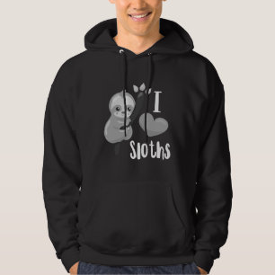 I Love Sloths Nap Sloth Lazy Sleeping Hoodie