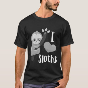 I Love Sloths Nap Sloth Lazy Sleeping T-Shirt