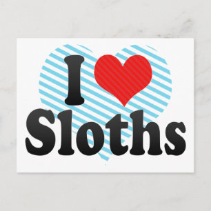 I Love Sloths Postcard