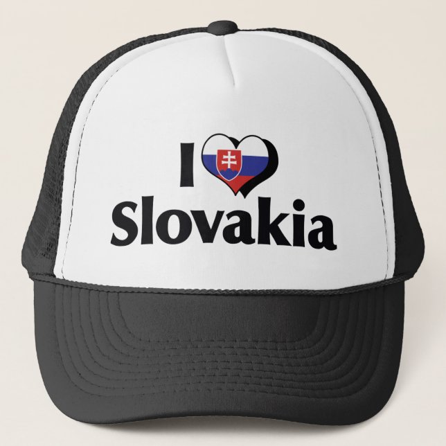 I Love Slovakia Flag Trucker Hat (Front)