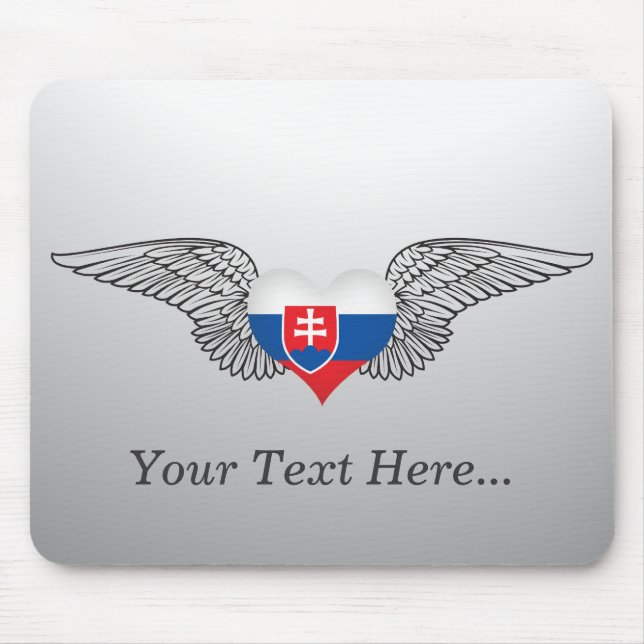 I Love Slovakia -wings Mouse Mat (Front)