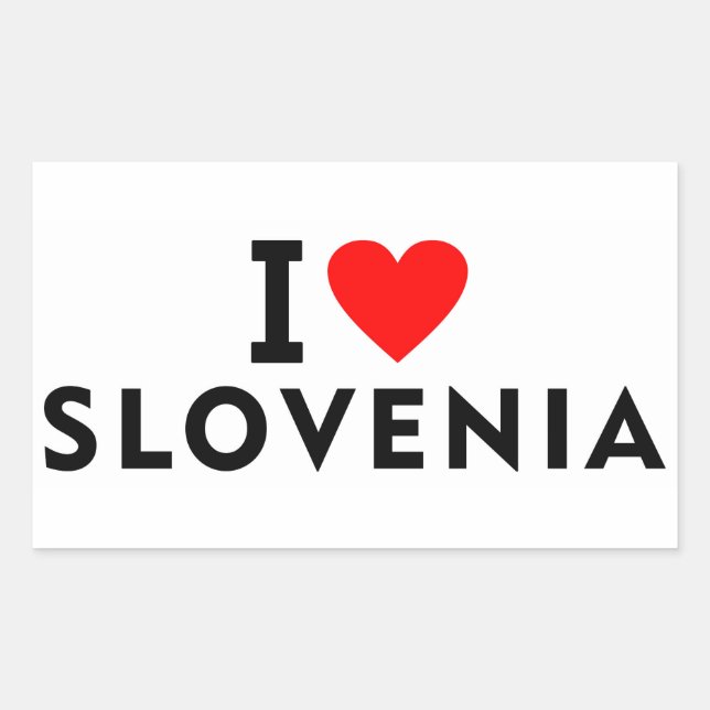 I love Slovenia country like heart travel tourism Rectangular Sticker (Front)