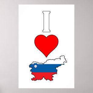 I Love Slovenia / I Heart Slovenia Vertical Poster