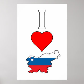 I Love Slovenia / I Heart Slovenia Vertical Poster