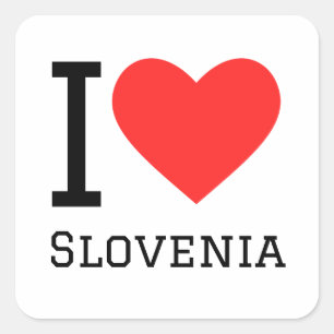 I love slovenia square sticker