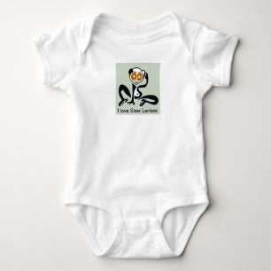 I love Slow LORISES - Primate - lemur - Wildlife Baby Bodysuit