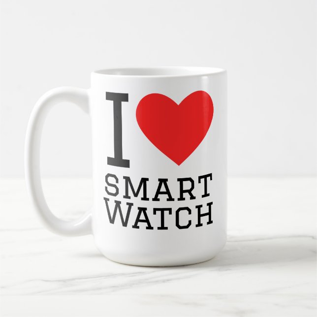 I love smart watch  coffee mug (Left)
