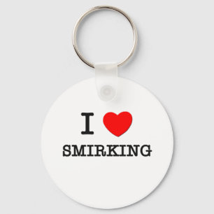I Love Smirking Key Ring