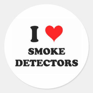 I Love Smoke Detectors Classic Round Sticker