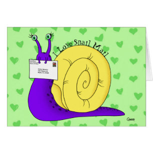 I Love Snail Mail (Green) - 5" x 7" Art Card