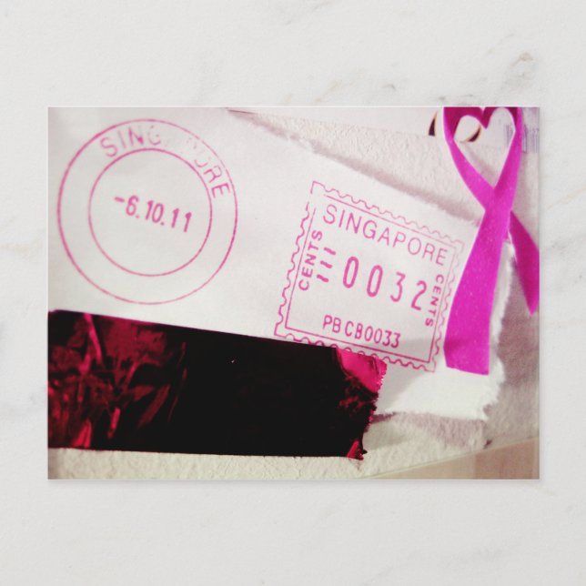 I Love Snailmail - From Singapore With Love Postcard (Front)