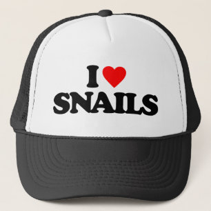 I LOVE SNAILS TRUCKER HAT