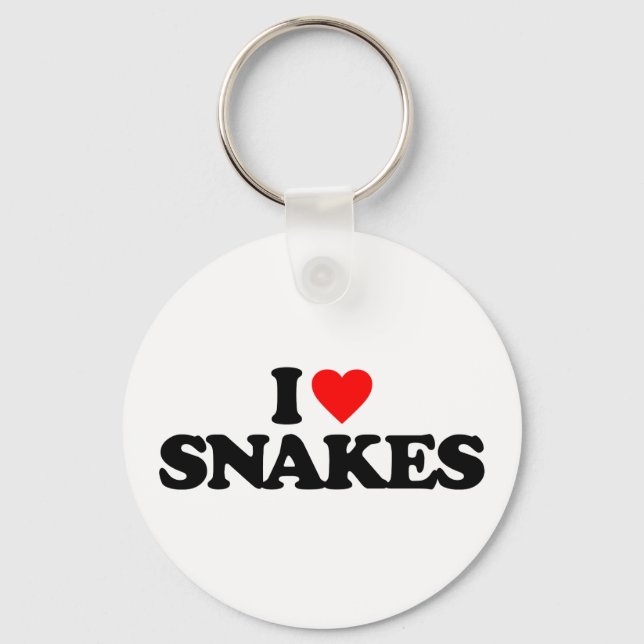 I LOVE SNAKES KEY RING (Front)