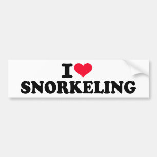 I love Snorkelling Bumper Sticker