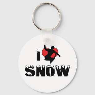 I Love Snow Keychain