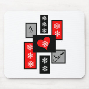 I Love Snow Mouse Mat