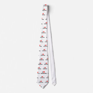 I Love Snowboarding Tie