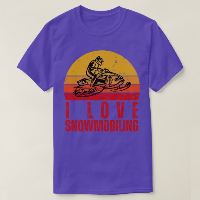 I Love Snowmobiling 10 T-Shirt (Design Front)