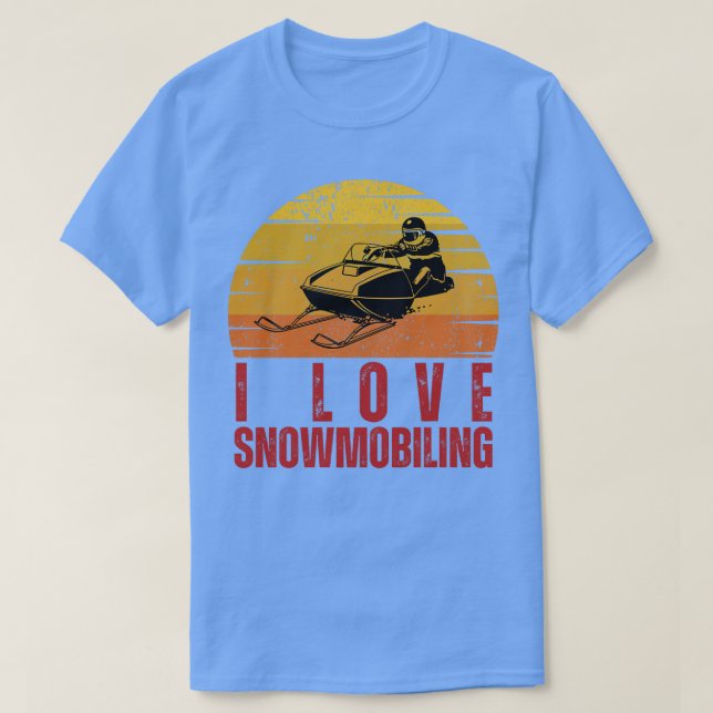 I Love Snowmobiling 3 T-Shirt (Design Front)