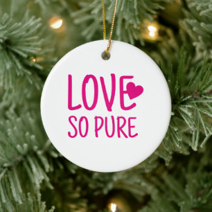 I love so pure couple design ceramic tree decoration